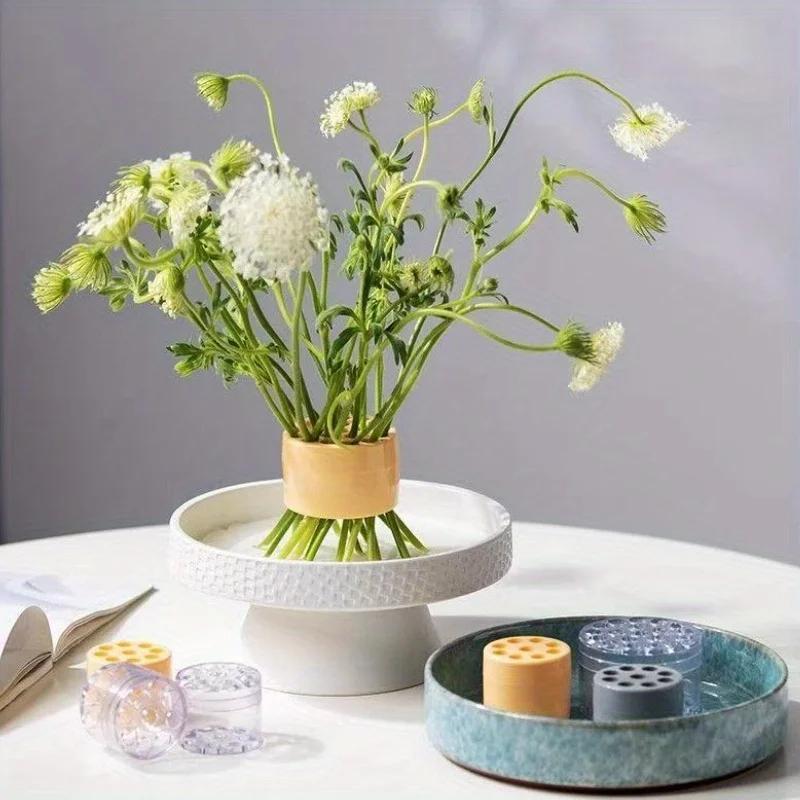 4/2Pcs Spiral Stem Holder for Flowers - Clear Floral Frog Arranger for DIY Bouquet, Vase Display, Flower Arrangement Supplies