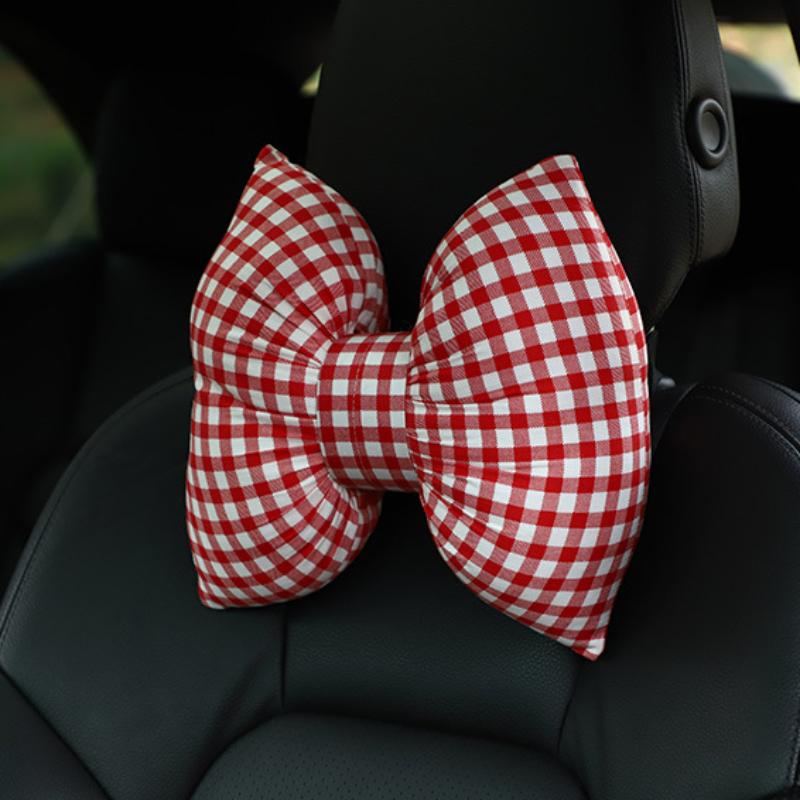 

1pc Fashion Women Car Headrest Neck Head Pillow Universal Neck Support Cute Girls Car Accessories Interior Products красный