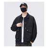 Mens Patchwork Work Jacket Loose Trendy Casual Outerwear