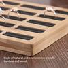 Ring Storage Holder Sturdy Construction Square Shape Smooth Edge Eco-Friendly Burr Free Decorative Wood 15 Slots Ring Display Showcase Organizer Tray