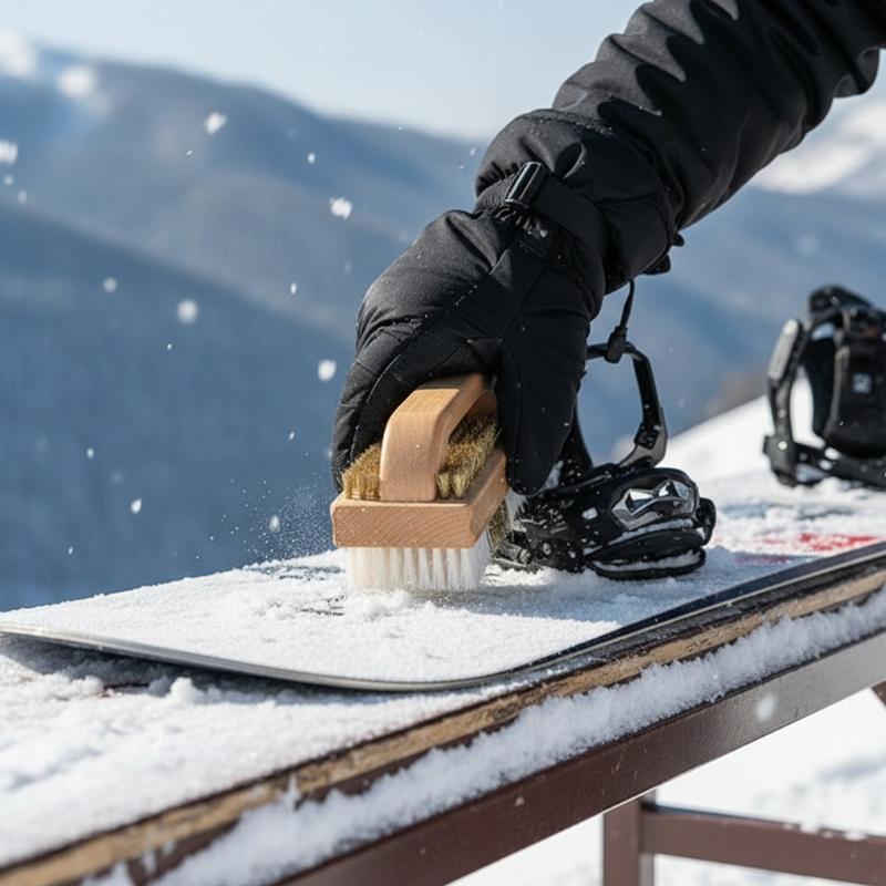 Trwałość Szczotka do Smarów Narciarskich z Gęstym Nylonowym i Mosiężnym Włosiem do Skutecznego Czyszczenia i Konserwacji Snowboardu