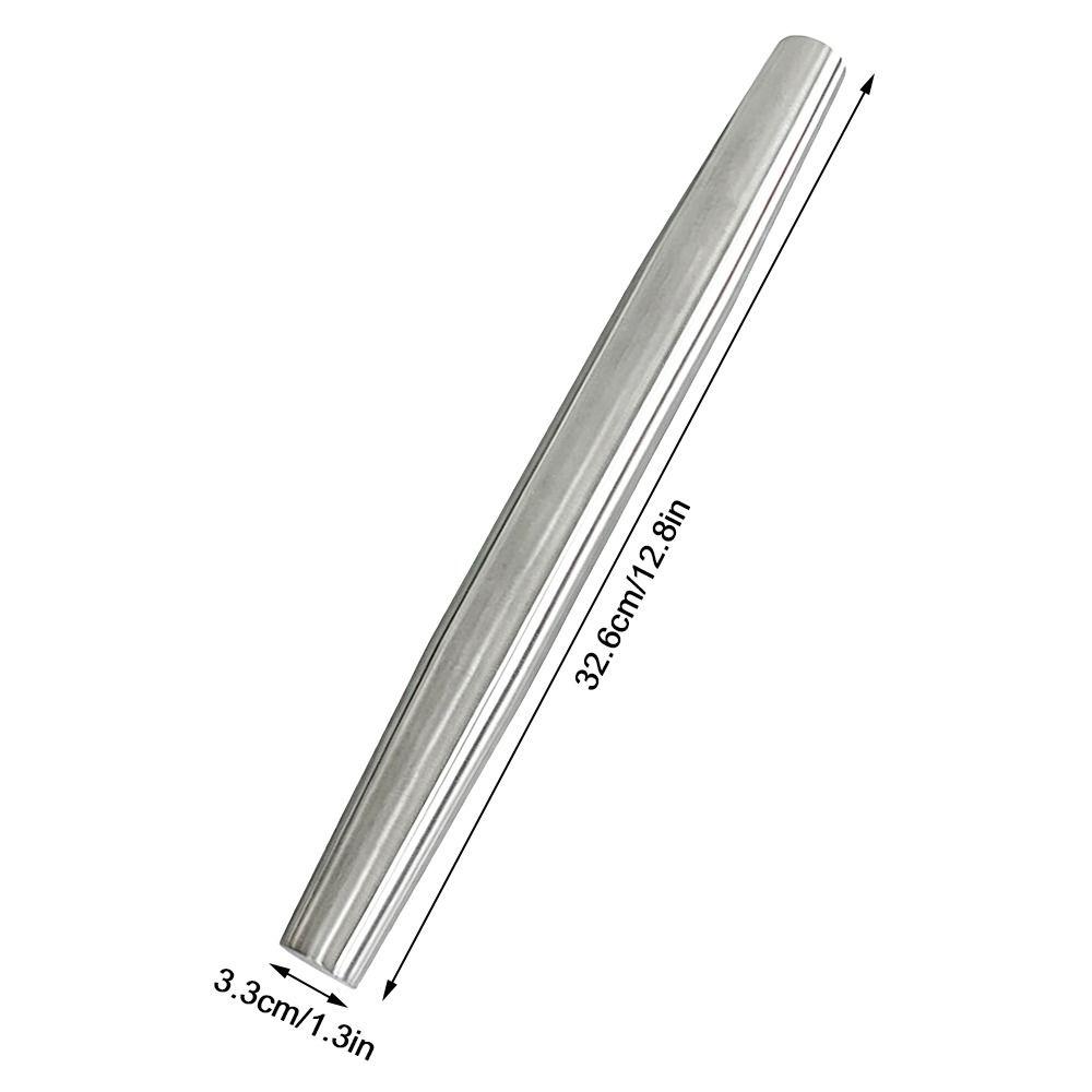 2 Pcs Matte Finish Dough Baker Roller 304 Stainless Steel Large Dough Roller Pin Pie Pastry