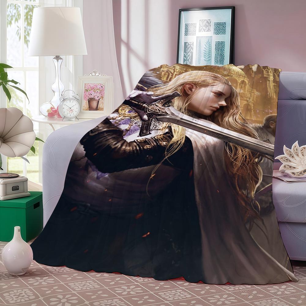 

Game T-Throne and Liberty Blanket Warm And Soft Suitable For Bedroom Living Room Sofa Bed Office Travel Camping 30x40in