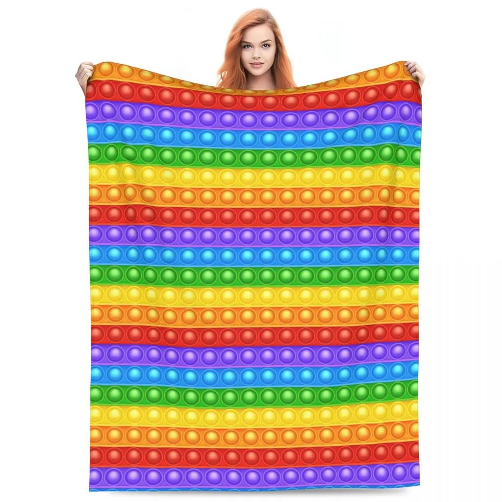 Soft Child Plastic Building Block Themed Plush Blanket for Kids Ideal for Picnics Bed Cover or Outdoor Use Super Soft Flannel Th