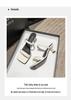 Summer 2026 Skin-Brightening Mid-Heel Square-Toe Sandals with Single Strap for Outdoor Wear.