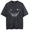 Y2k Harajuku Retro Acid T-Shirt Printed Pattern T-Shirt Streetwear Summer Pure Cotton Short Pure Cotton Washed Black Top