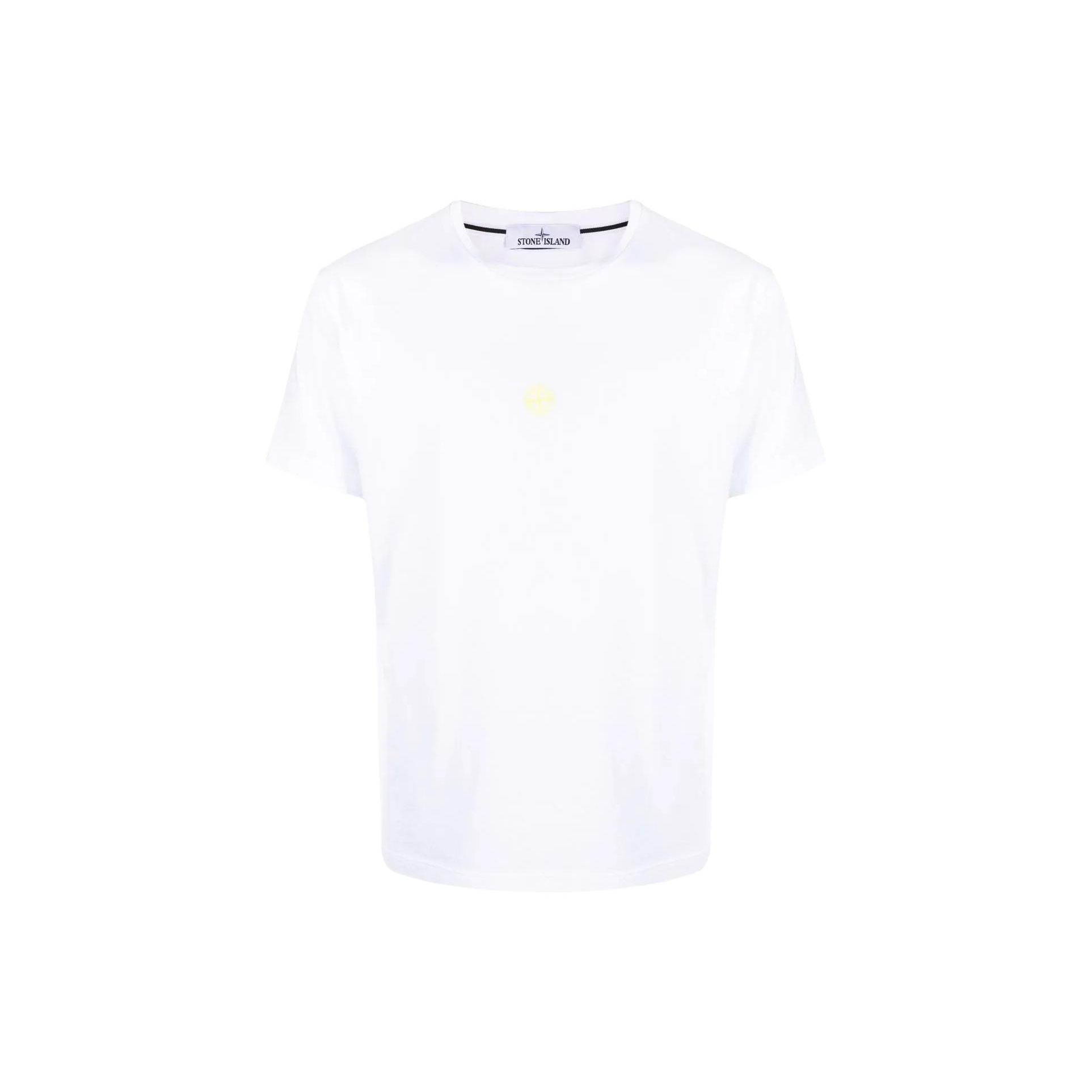 Stone Island Ss22 Logo Print Crew Neck Short Sleeve T-Shirt Men Tops White 76152NS97-V0001 M