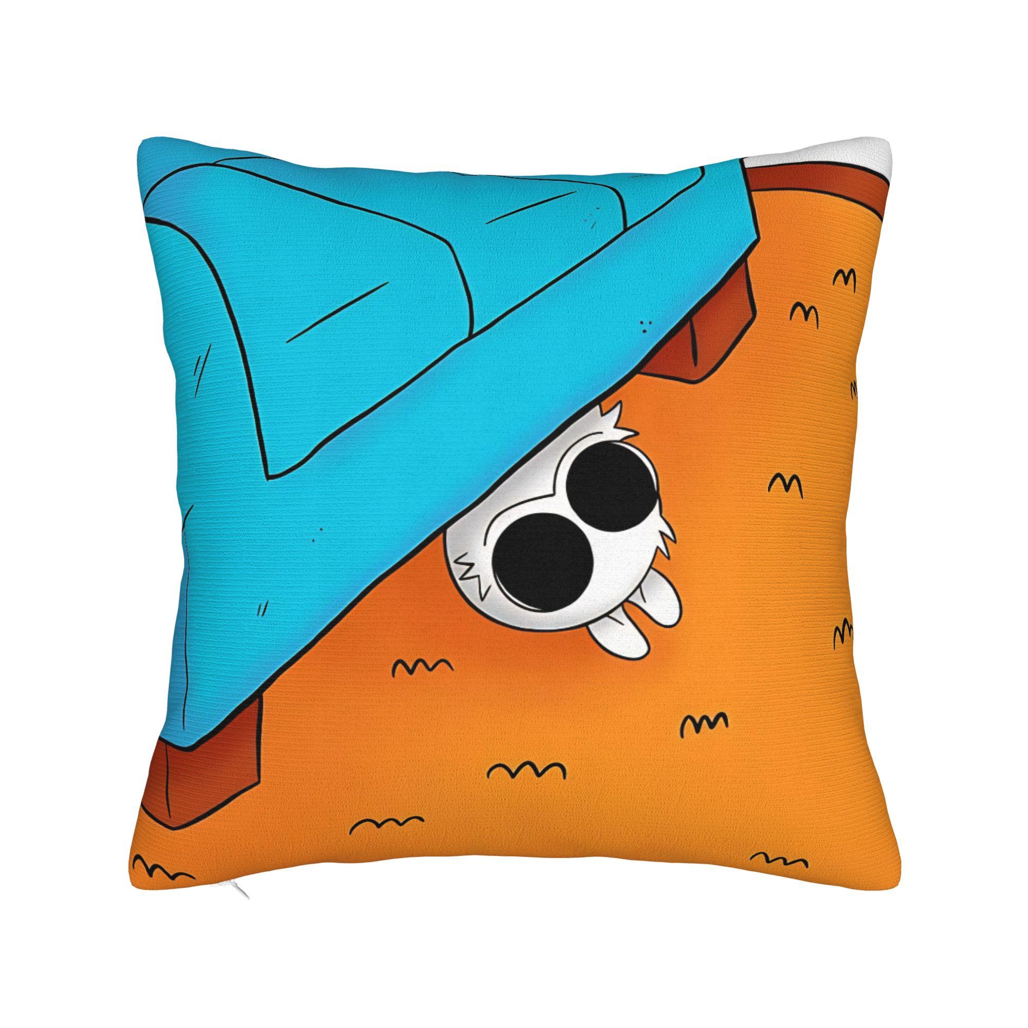 Drawcember 7 of 31 Bip under the couch Pillow Cover Graphic Cushion Cover Cute Funny Pillow Case For Couch Sofa Bedroom 12x12Inch