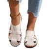 Fashion 2025 Fashion Closed Toe Women's Sandals New Plus Size Casual Comfortable Summer Hollow Out Soft Bottom Best Seller Flat Sandals