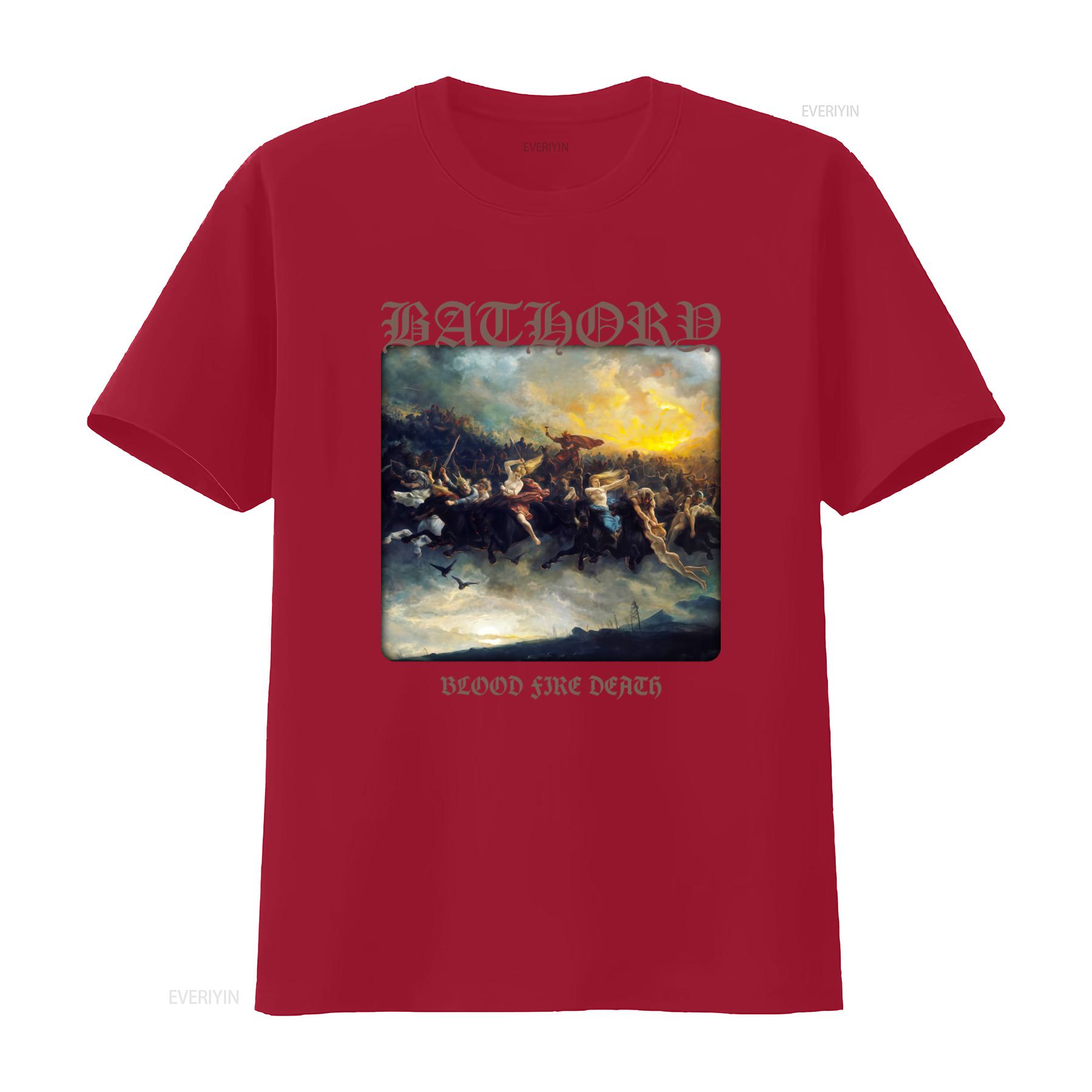 

Bathory Blood Fire Death T Shirt for Men Vintage Rock Band Design Available in XL Size vintage Washed designer clothes S
