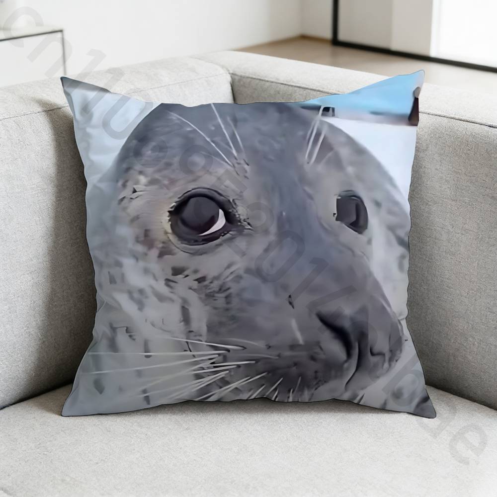 

Seal Sea Cute pillow cover living room sofa cushion cover bedroom room bed pillow cover home decoration 30x30cm