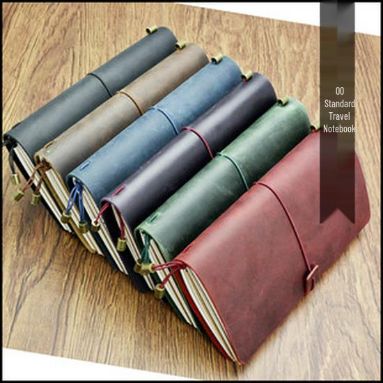 A5 Genuine Leather Retro Loose-Leaf Notebook with Crazy Horse Leather – Office Business Journal Diary