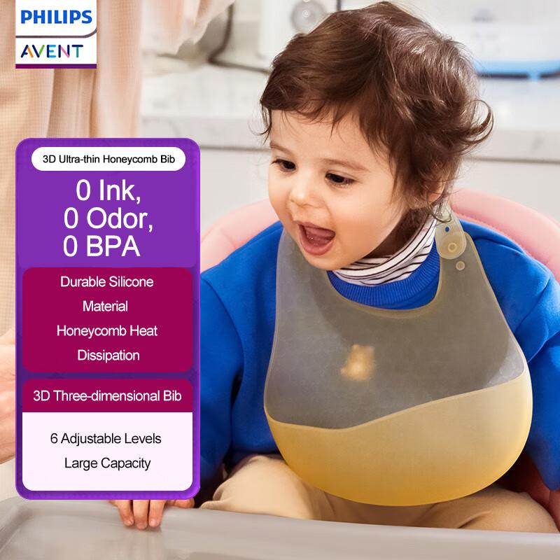 

Philips Avent Children s 3D Ultra-Thin Silicone Bib