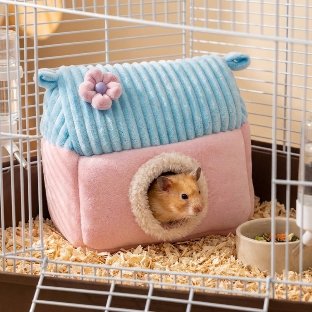 Thickened Warm Plush Hamster Bed Soft Hamster Sleep House Hamster Sleeping Bag  Winter