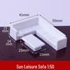 1:50 Scale White ABS Furniture Set for Architectural Model Interior Layout