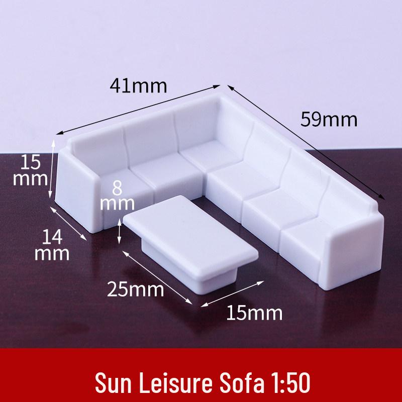 1:50 Scale White ABS Furniture Set for Architectural Model Interior Layout