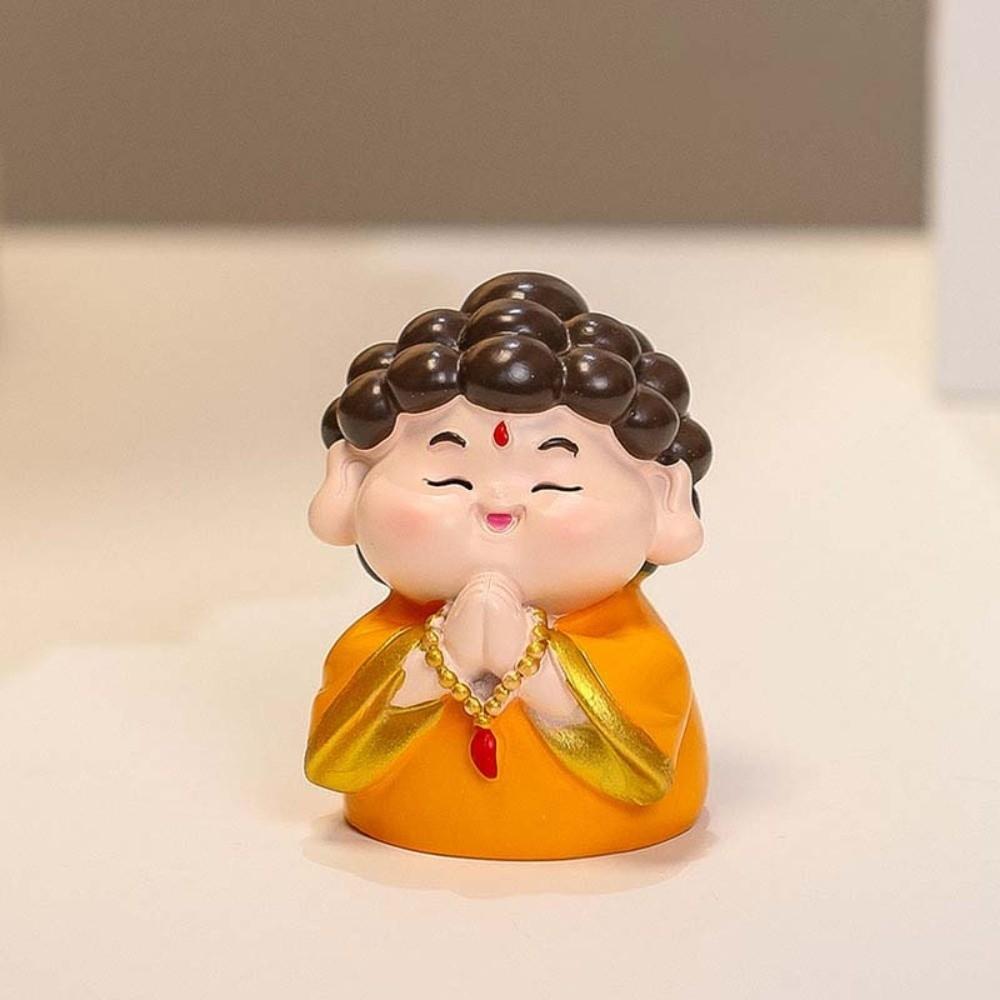 Resin Chinese Wealth God Ornament Chinese God New Year Mascot Doll  Office