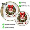 Waterproof Seasonal Wall Decor Christmas Wreath Toilet Decal, Merry Bow Seat Sticker, Self Adhesive Lid Decal Tank Decals, Self-Adhesive Bathroom