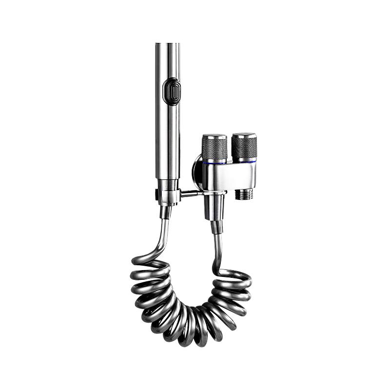 WUZORY German Toilet Bidet Sprayer Kit with Dual-Outlet Angle Valve German Craftsmanship, 20-Year Warranty