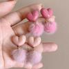 Pendant Heart Shaped Earrings Sweet Love Heart Earring Fashionable Valentine's Day Earring  Party