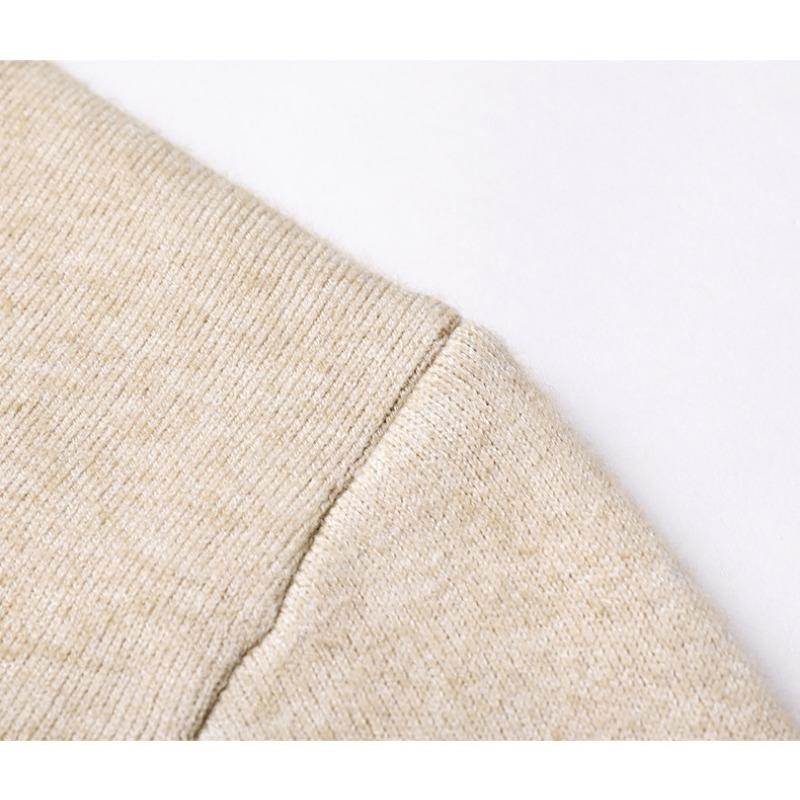 New Autumn Solid Color Half-turtleneck Men's Slim-fit Sweater