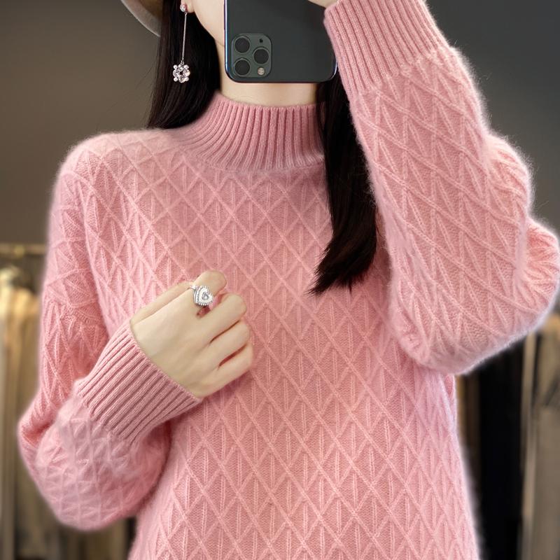 Pulover de cașmir pentru femei cașmir Qinghe 30% cașmir 70% lână cald și la modă versatil toamnă și iarnă