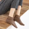 1 Pair Fashion Velvet Floor Socks Lace Autumn Polka Dot Non-slip Socks Versatile Solid Color Winter Warm Socks Casual Socks
