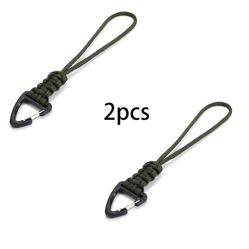 Paracord Keychain Lanyard Metal Triangle Buckle Outdoor Survival Camping Plastic Clip High Strength Backpack Hanging Carabiner