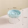 Ceramic Anti-Choke Slow Feeder Bowl with Neck Protection Stand for Small Dogs and Cats