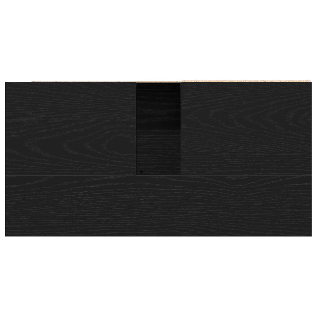 vidaXL Waschbeckenunterschrank Schwarz Eiche 65x33x60 cm Holzwerkstoff