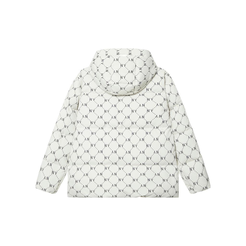 New MLB MONOGRAM Collection New York Yankees Down Jacket Unisex Dark Cream 3ADJM1146-50CRD