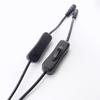 Adapter Connector Cable Female To Male Power Cord Switch DC Jack For RGB Controller LED Strip CCTV Security Camera