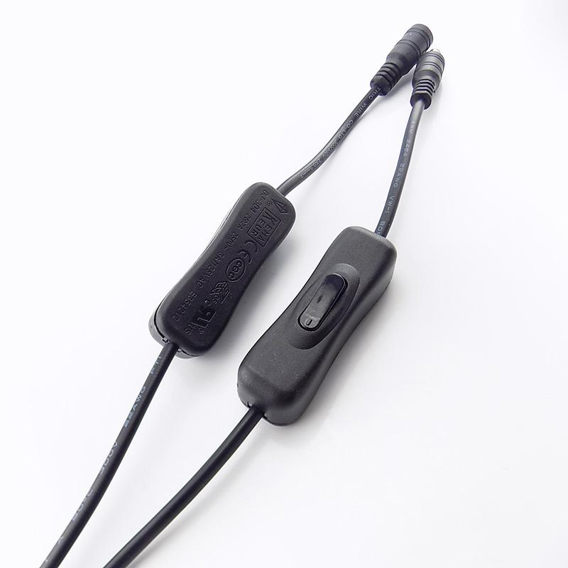 Adapter Connector Cable Female To Male Power Cord Switch DC Jack For RGB Controller LED Strip CCTV Security Camera
