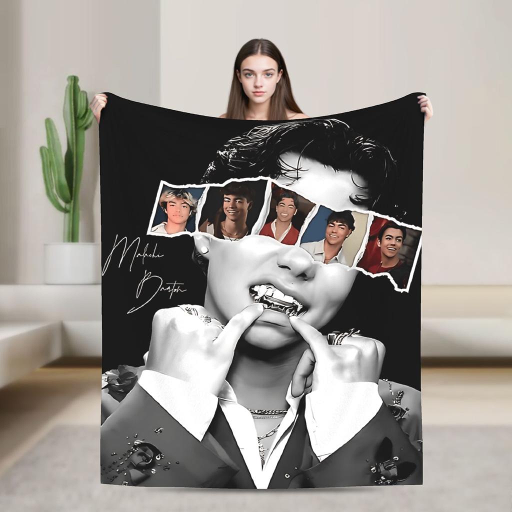 Malachi Barton Actor Tour Blanket Warm Soft Pattern Plush Throw Blanket For Bedroom Picnic Flannel Bedspread Bed Cover