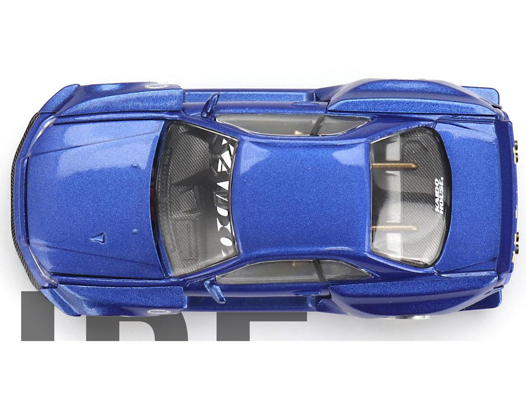 Kaido House Nissan Skyline Kaido Works Shinjuku V2 by Mini GT In Blue 158 GT-R (R34)