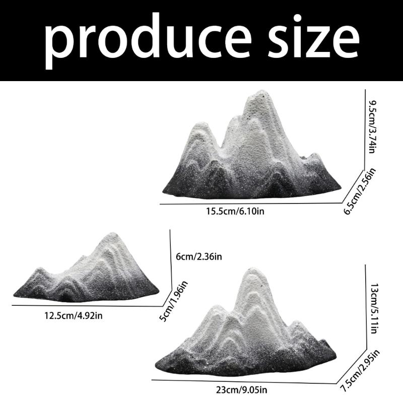 Aquarium Decors Fish Tanks Ornament Aquarium Landscape Decorations Fish Tanks Accessories Realistic Snow Mountain Model