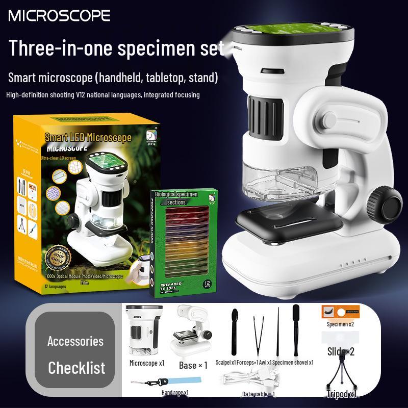 Xueyouma High Definition Digital Microscope with Display for Children and Students' Science Education