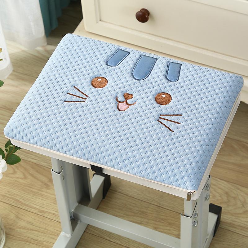 Summer Cushion Student Memory Foam Chair Cushion Classroom Square Stool Seat Cushion High School Chair Stool Can Be Detached and Washed Simple