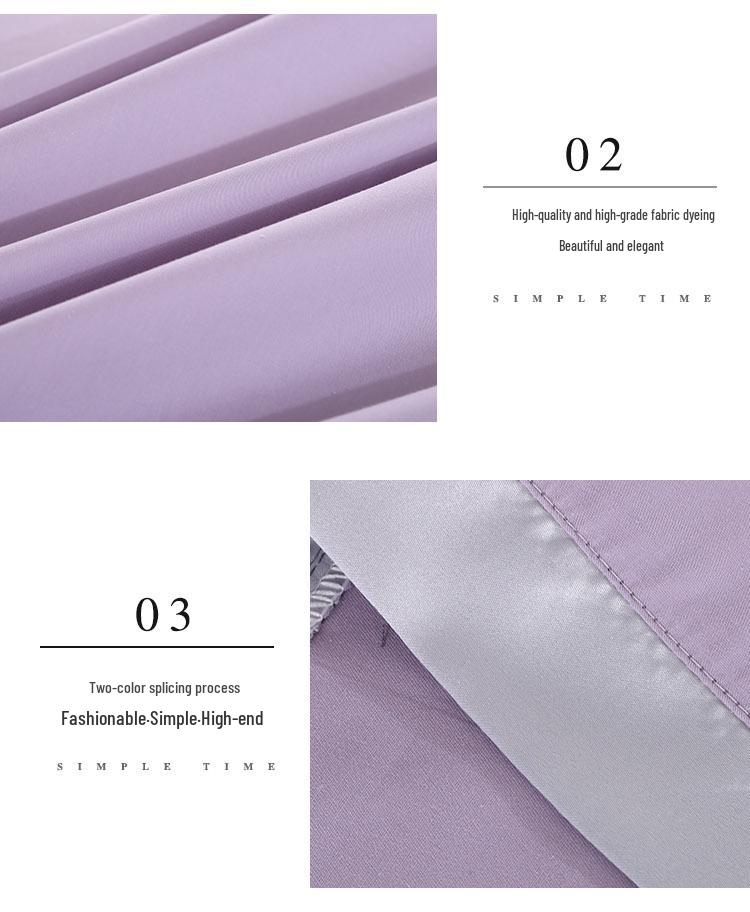 Solid Color Cotton Three-Piece Bedding Set for Single/Double Bed