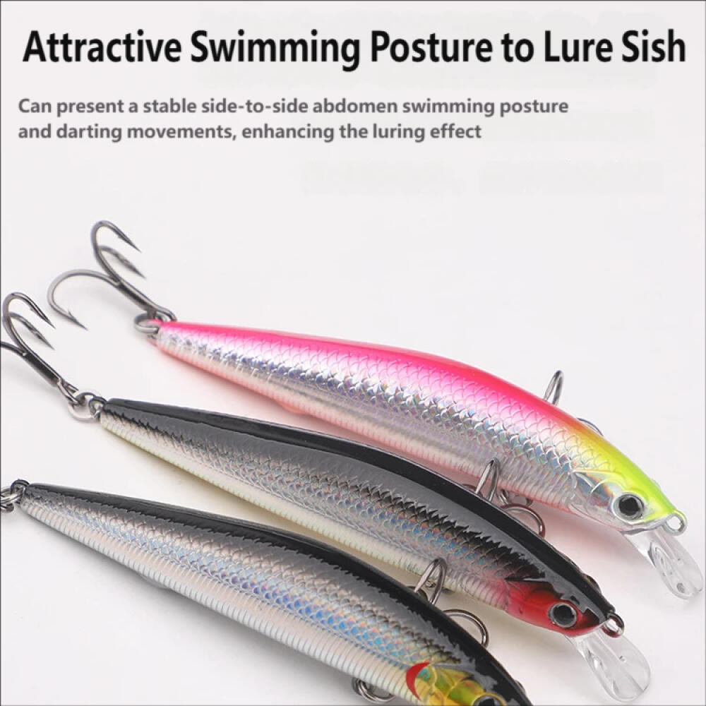 Suspending Minnow Fishing Lure 7/10/12G Long Cast Twitching Bait for Pike Perch Zander ASP Hard Plastic Artificial Bait Freshwater