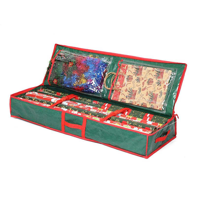 Custom Christmas PE Roll Paper Gift Storage Bag