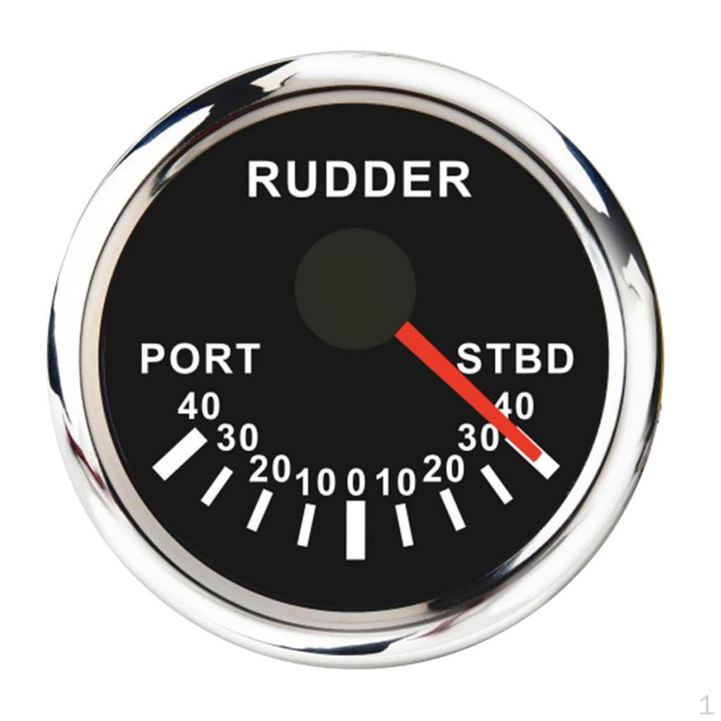 

Marine Boat 52mm 2 Azimuth Hull Display And Rudder Angle Black Dial