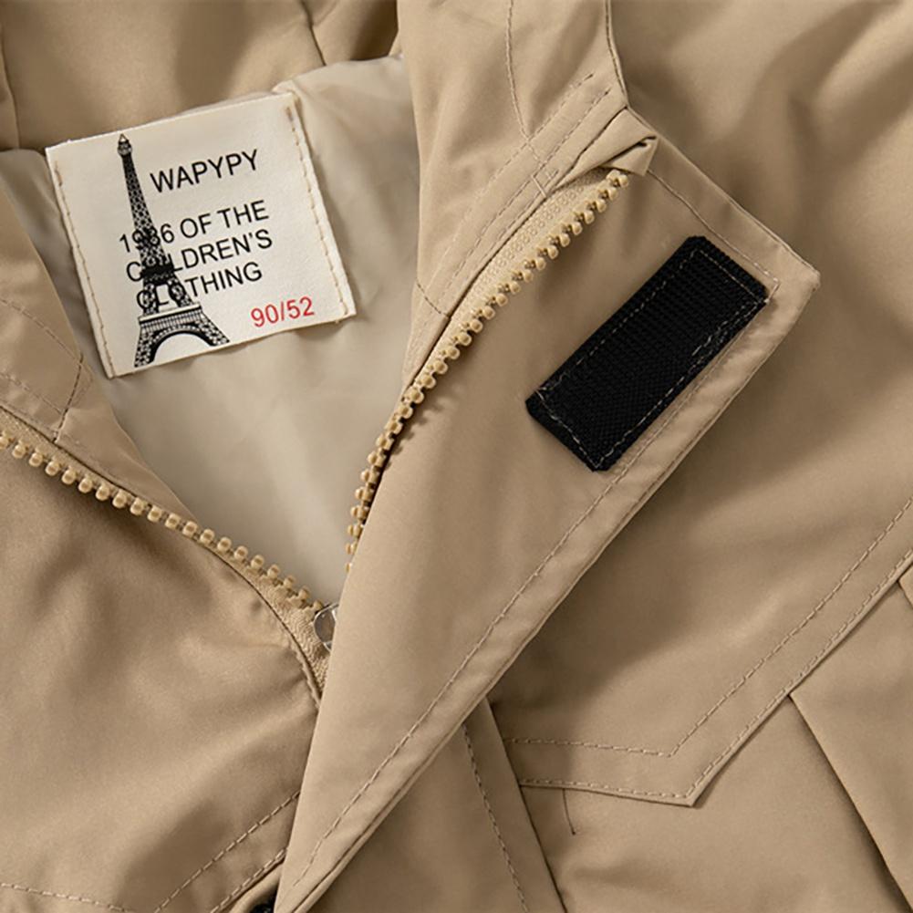 Jachetă cu glugă cu fermoar pentru copii Trenci pentru copii primăvară toamnă