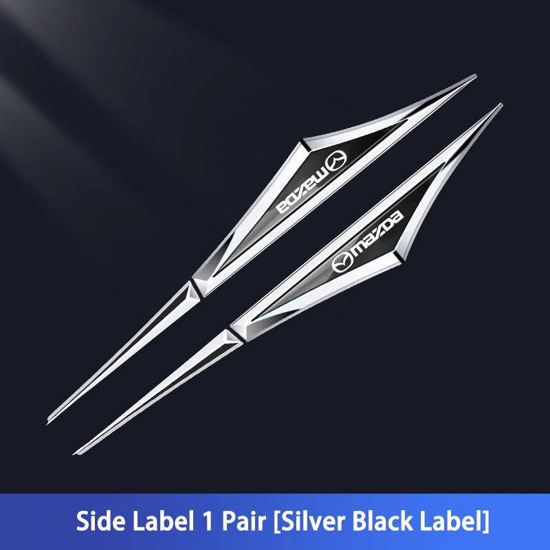 2PCS Car Stickers Badge Metal 3D Decorative Blade Style For Mazda 3 6 CX5 2 CX3 CX9 MX5 RX8 Axela Demio Atenza MS GJI CX7 MX3