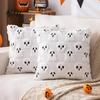 Soft Plush Ghost Decor Pumpkin Cushion Cover, Halloween Throw Pillow 18 X Inch Theme Indoor Cute Case for Spooky Season, Cozy Fall Home Decorative