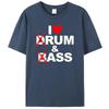 Morsom Drum & Bass / Rum & B-Ass Lovers Trommeslager Fritid Herre T-skjorte Klær Kvinner Bomull Kortermet T-skjorter Casual Vintage Topper