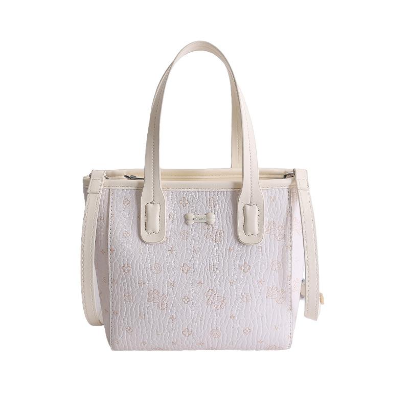 Small Niche High-value Retro Fashion Personality Simple Printed Bucket Bag Trendy Versatile Western Style Handbag Shoulder