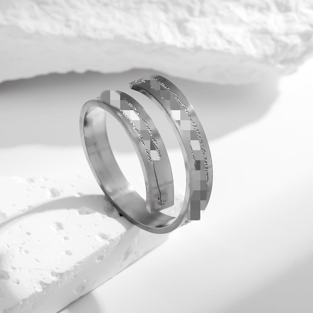 Ayatul Kursi Luxury Stainless Steel Gold-Plated Cuff Ring