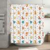 Delightful Colorful Shower Curtain Bathroom Decor with Music Instruments Pattern for Home Decoration 180 x 246 cm (White)