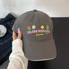 Korean-Style Flower Baseball Cap Letters Embroidered Peaked Cap Leisure Sun Hat  Outdoor